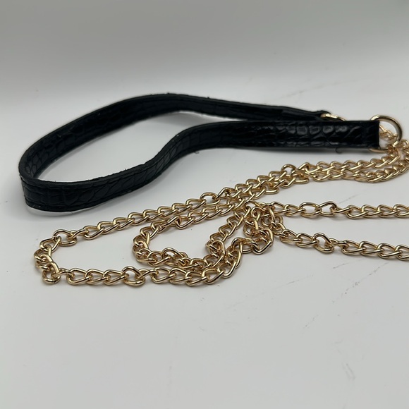 Replacement black Vega leather gold chain purse strap - Picture 3 of 3